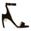 NICHOLAS KIRKWOOD Black Suede Lola Pearl Sandals,909A35SLS1