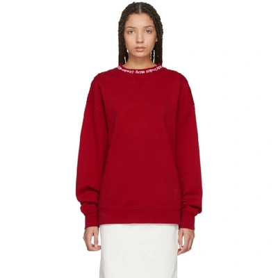 Acne Studios Ssense Exclusive Red Yana Sweatshirt