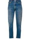 RE/DONE slim-fit cropped jeans,1002RC12757719