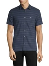 LACOSTE Regular-Fit Short-Sleeve Stripe Shirt