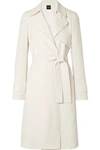 THEORY OAKLANE CREPE TRENCH COAT
