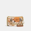 COACH COACH SWAGGER SHOULDER BAG 20 WITH PATCHWORK TEA ROSE AND SNAKESKIN DETAIL,24968