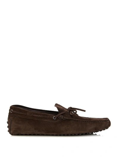 Tod's Gommino Suede Driving Loafers In Brown