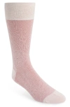 Cole Haan Pique Texture Crew Socks In Petal