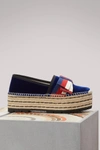 GUCCI Velvet wedge-heel espadrilles,496632 9FR30 4568