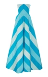 CAROLINA HERRERA STRAPLESS CHEVRON GOWN,F1811N722SFA