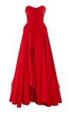 ZAC POSEN STRAPLESS SILK GOWN,CL01-8921-60