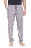 Hanro Night And Day Woven Lounge Pants In Red Karo