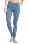 Alo Yoga Airbrush Printed High-waisted Sport Leggings In Denim Acid Wash