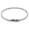 ANCHOR & CREW White Noir Talbot Silver & Rope Bracelet