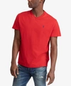 Polo Ralph Lauren Mens V Neck T Shirt Regular Big Tall In Red