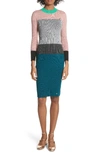 TED BAKER COLORBLOCK SWEATER DRESS,WH8W-GD52-REII