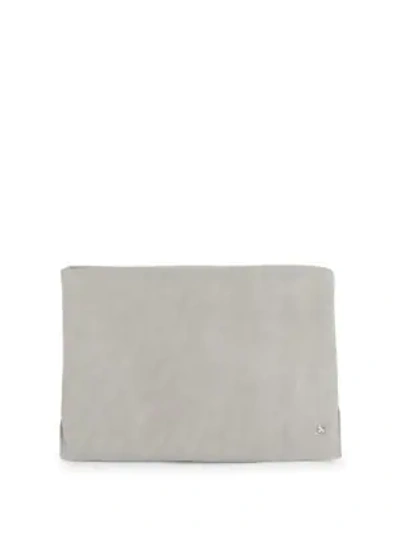 Halston Heritage Classic Suede Clutch In Dove Grey