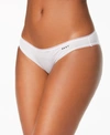 Dkny Litewear Low-rise Mesh-trim Bikini Underwear Dk5002 In White Diamond Dash