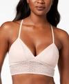 Dkny Modern Lace Longline Bralette Dk4021 In Pink