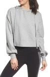 Alo Yoga Box Cropped Hoodie In Dove Grey Heather