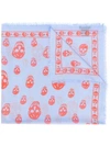 Alexander Mcqueen Skull Scarf - Blue In Blue