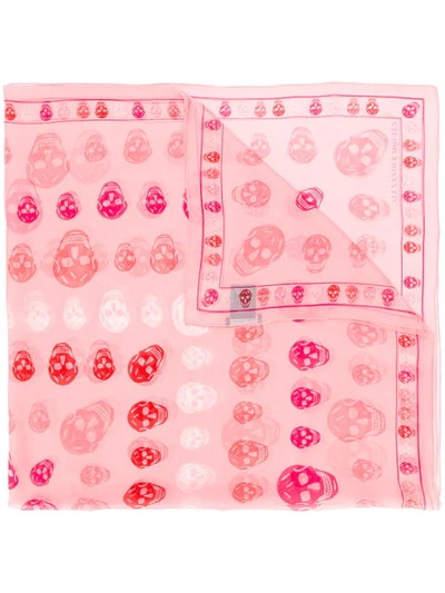 Alexander Mcqueen Skull Scarf In Pink