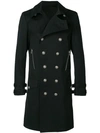 BALMAIN CLASSIC DOUBLE-BREASTED COAT,S8H3072T04012752672