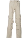Y/PROJECT Y / PROJECT LAYERED STRAIGHT-LEG JEANS - NEUTRALS,JEAN5F3312755204