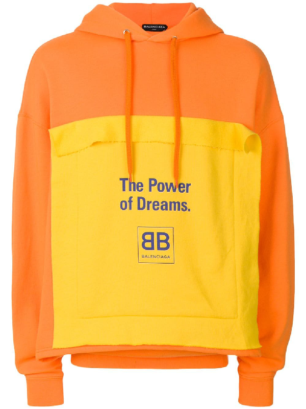 orange balenciaga hoodie