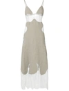 OFF-WHITE PANELLED LACE SLIP DRESS,OWDB048R18750001480012752734