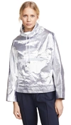 COURRÈGES SNAPPED SLEEVES RAIN JACKET
