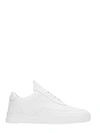 FILLING PIECES LOW MONDO WHITE LEATHER SNEAKERS,10533321