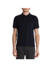 Prada Cotton Piqué Polo Shirt In Navy