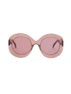 ALAÏA Enhanced Femininity Nude Round Sunglasses