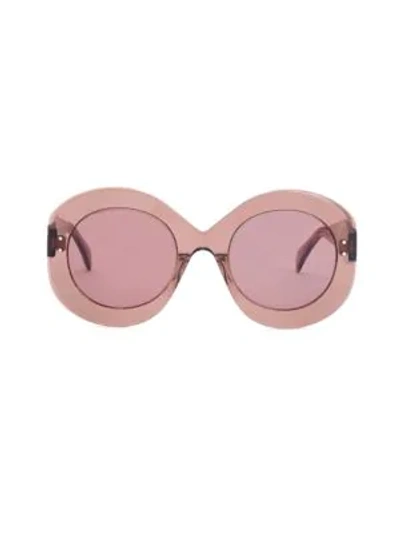 Alaïa Enhanced Femininity Nude Round Sunglasses