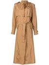 BOTTEGA VENETA BOTTEGA VENETA SILK TRENCH COAT - BROWN,502542VEL4012680825