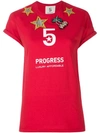 5 PROGRESS Cherry slogan T-shirt,CHERRY12734193