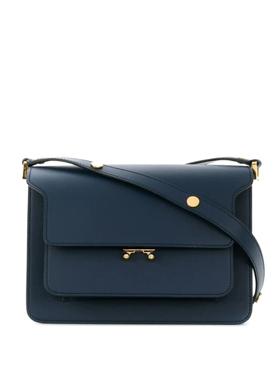 Marni Trunk Shoulder Bag In Blue