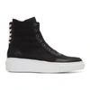 D BY D D BY D BLACK BACK STRING MID-TOP SNEAKERS,D8747