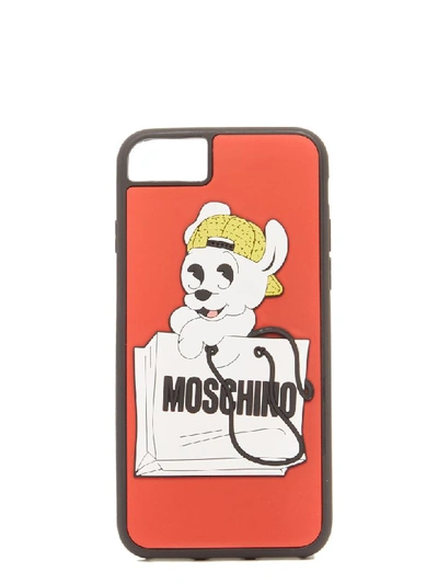 Moschino Pudgy Printed Iphone 7 Cover In Red