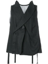 YOHJI YAMAMOTO WRAP WAISTCOAT ,HWY0330012741906