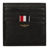 THOM BROWNE THOM BROWNE BLACK DOUBLE-SIDED CARD HOLDER,FAW040A-03542