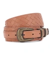 BOTTEGA VENETA INTRECCIATO LEATHER BELT,P00312710