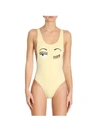 Chiara Ferragni Swimsuit  Flirting Eyes One-piece Swimsuit In Yellow