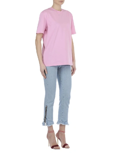 Msgm Cotton T-shirt In Pink