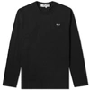 Comme Des Garçons Play Comme Des Garcons Play Black Heart Patch Long Sleeve T-shirt In Black