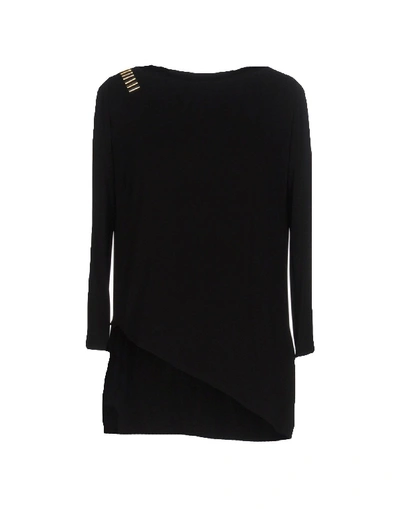 Elisabetta Franchi Woman T-shirt Black Size 4 Viscose, Elastane