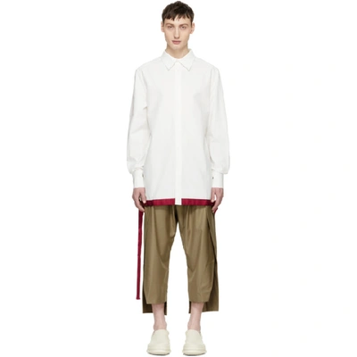 D.gnak By Kang.d White Nidana Embroidered Oversized Shirt