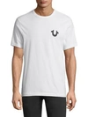 True Religion Men's Shoestring Horseshoe Graphic-print T-shirt In Optic White