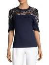 ELIE TAHARI Flora Wool Top