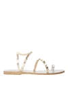 ANCIENT GREEK SANDALS APLI ELEFTHERIA STUDDED GOLD SANDALS SILVER,ELEFTHERIA-NAIL-PLAT