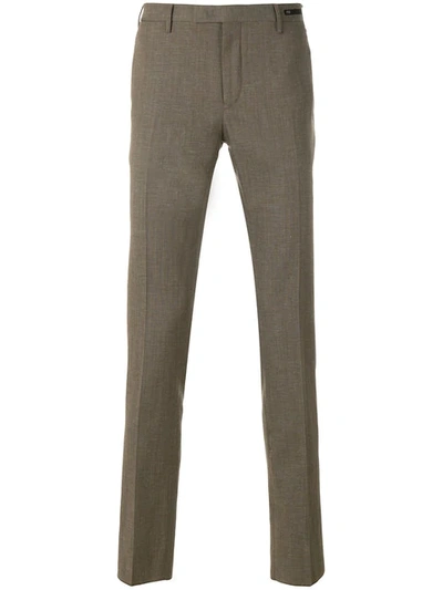 Pt01 Skinny Trousers In Brown