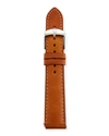 Michele 20mm Extra Long Leather Watch Strap In Brown
