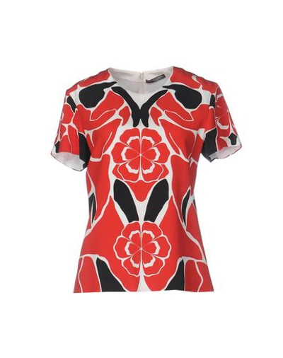 Alexander Mcqueen Patterned Shirts & Blouses In Red
